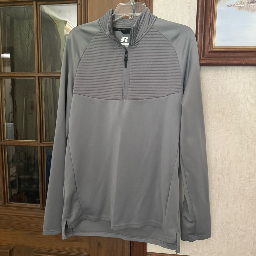 Russell Athletic Gray Dri-Power 1/4 Zip Pullover